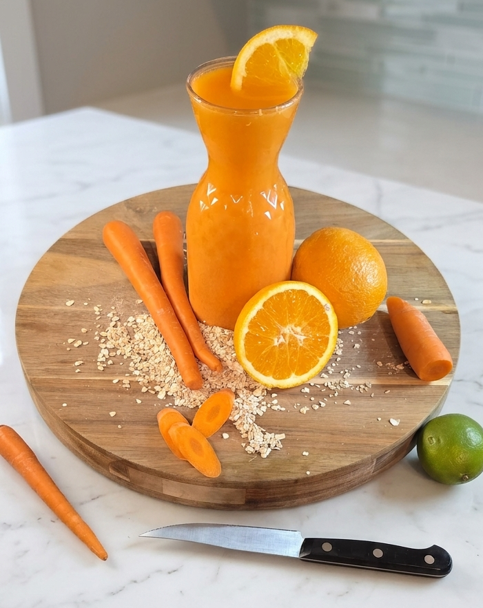 Fill Me Up orange carrot oat chia juice